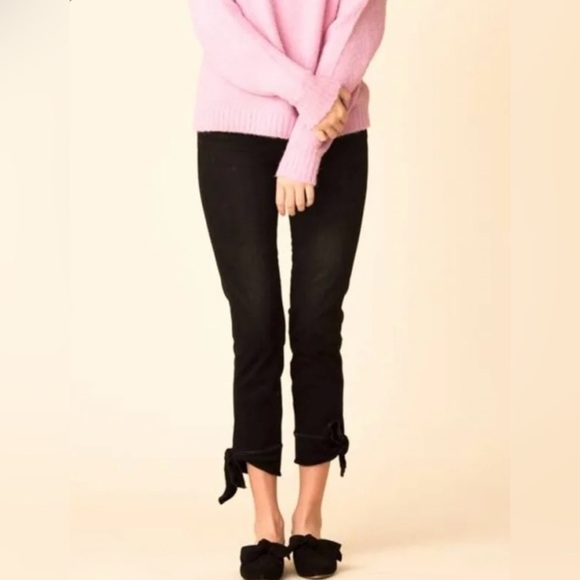 AMO Tie Ankle Jean Black Magic size 28 - Picture 2 of 12